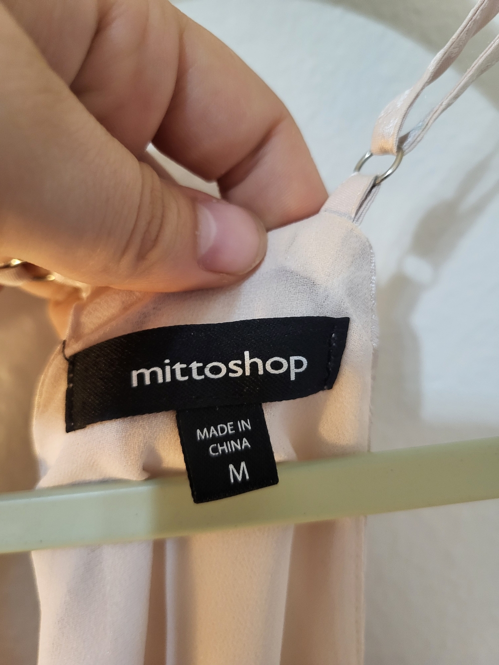 Blush Pink Satin Leopard Jacquard Tank - Picture 3 of 4